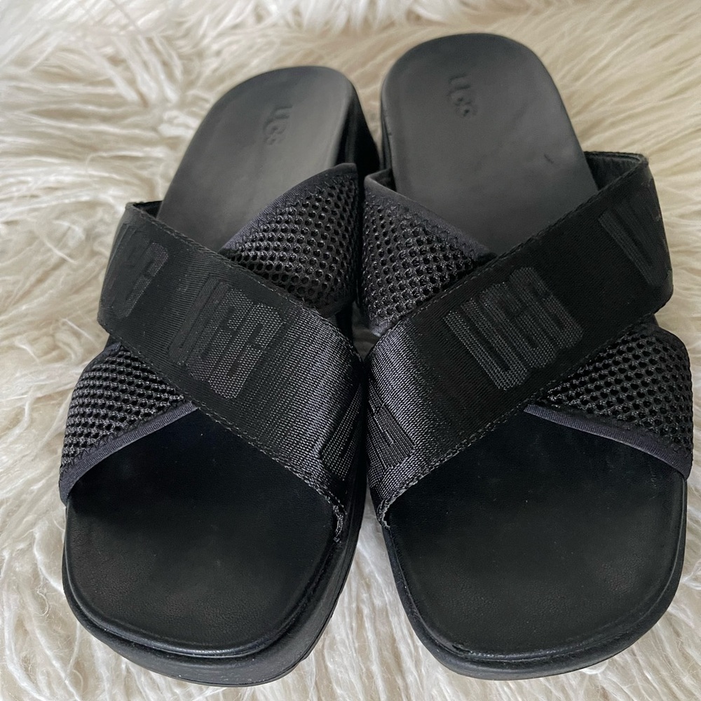 UGG Black Slide Sandals